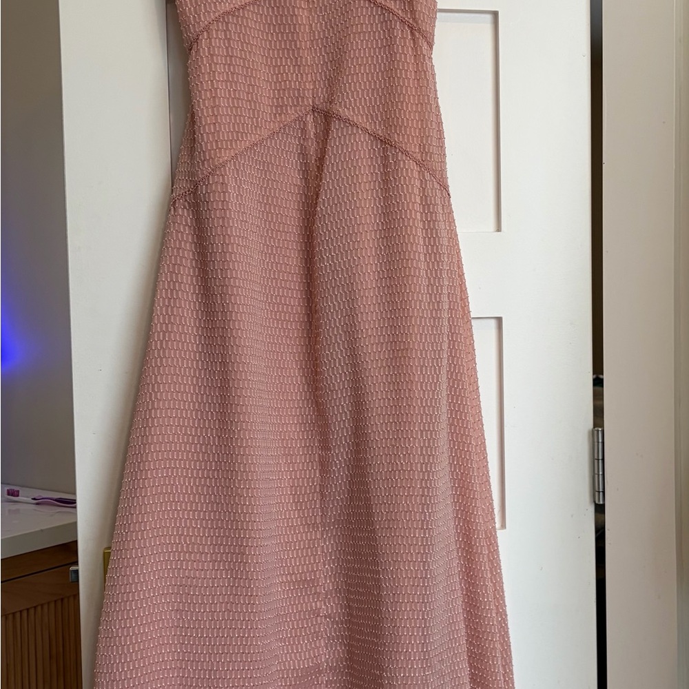 House of Harlow 1960 Textured Baby Pink Maxi Dress - Picture 5 of 8
